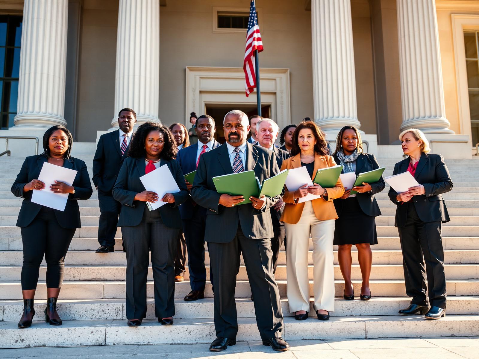 JCAC advocates on courthouse steps